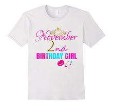 GIRLY CUTE: November 2nd Birthday Girl Party Women Shirt