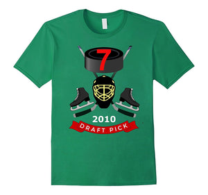 #7 Birthday T-Shirt - 2010 Draft Pick Hockey Birthday TShirt