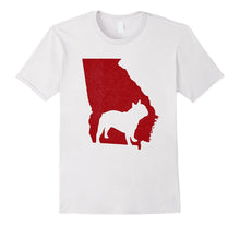 Georgia With Bulldog Distressed Red Dog Lover Shirt