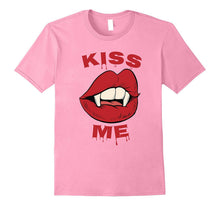 Scary Vampire Halloween Costume Shirt - KISS ME Lips & Teeth