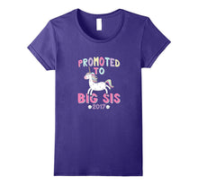 Promoted to Big Sister Shirt 2017 Unicorn New Sibling Tee