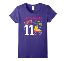 Let's Roll I'm Turning 11 T-Shirt Roller Skating Birthday