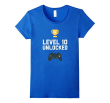 10th Birthday Shirt Gift 10 Year Old Level Up Gamer Tshirt