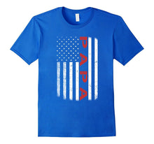 American Red PAPA Flag T-Shirt Father's Day Gift