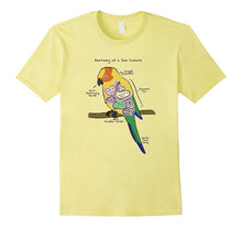 Sun Conure Funny Parrot T-Shirt - Anatomy of a Sun Conure