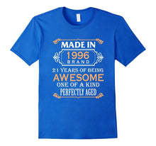 21th Birthday T Shirt Gift 21 Years Awesome Made in 1996 Tee