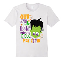 Halloween Pregnancy Shirt Our Cute Monster Due May 2018 Dad