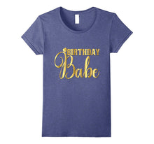 Birthday Babe Shirt Gift Girly Gold Heart Wife Sister Bestie