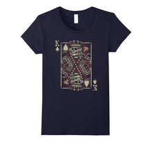 Skull Motorcycle Shirt Biker King of Spades Card Game Poker