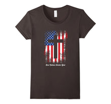 One Nation Under God Cross Over USA Flag Religious T-Shirt