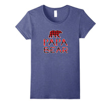 Papa Bear Red Plaid Flannel T-Shirt