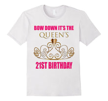 21st Birthday Shirt for Her: Bow Down Queen Pink & Gold