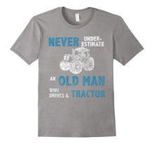 Mens Tractor Grandpa Farm Never Underestimate an Old Man Tshirt