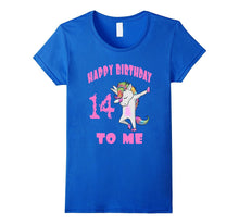 Happy Birthday to Me Fourteenth Birthday Unicorn Dab Tshirt