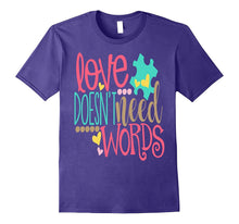 Autism Puzzle Shirt Love Doesn't Need Words Nonverbal Kids