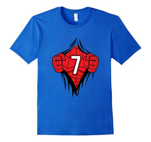 Superhero Birthday Shirt 7 Year Old Tshirt Girls Boys Comic