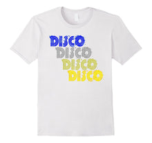 Disco 1970s Style Repeat Tshirt Vintage Retro Neon Light Tee