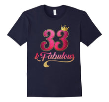 33rd Birthday Queen Fabulous 33 Years Old T-Shirt