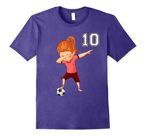 #10 Soccer Shirt Girls Funny Dabbing Dab Dance Soccer Ball