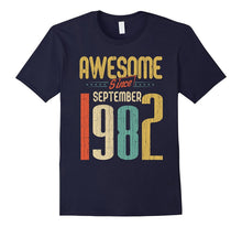 Awesome Since September 1982 T-Shirt Funny 35th Birthday Tee