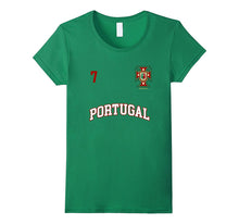 Portugal Shirt Number 7 Soccer Team Sports Portuguese Flag