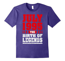 22nd Birthday Gift Men Born in July 1996 Legends Birth Shirt