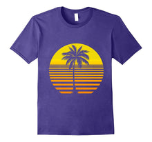 5 Different Colors Available Retro Sun and Palm Tree T-Shirt