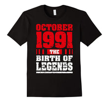 26 Years Old Birthday Gift Tee Born in October 1991 T-Shirt