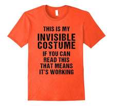 Funny Invisible Halloween Costume T Shirt for Men Women Kids