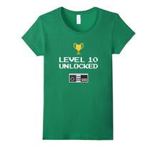 10th Birthday Gift 10 Year Old Level Up Retro Gamer Tshirt