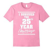25th Wedding Anniversary Gift Shirt I Survived the Marriage
