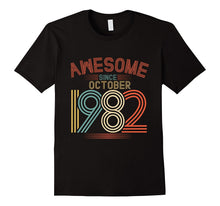 Awesome Since October 1982 Funny T-Shirt 35th Birthday Tee