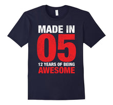 12th Birthday Gift T-Shirt Made in 05 Tee 12 Yrs Old Gift