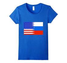 American Russian USA Russia Flag Patriot Immigrant T Shirt