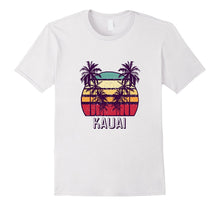 Kauai Hawaii Vintage 70's Retro Skyline Palm Tree T-Shirt