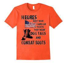 Heros Wear Dog Tags and Combat Boots Tshirt - Veteran Shirt