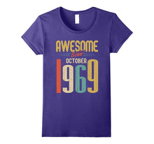 Awesome Since October 1969 T-Shirt Funny 48th Birthday Tee
