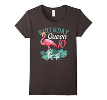 10th Birthday Queen Pink Flamingo Fancy Birthday T-Shirts