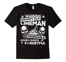 Mens Grumpy Old Lineman T-Shirt Retired Grandpa Lineman Gift Tee
