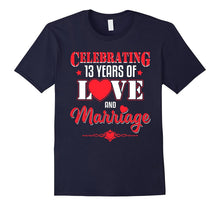 13th Wedding Anniversary Gift. Meaning T-Shirt for Couple.