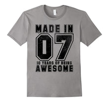 10th Birthday Gift T-Shirt Made in 07 Tee 10 Yrs Old Gift