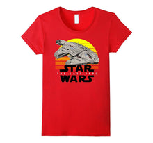 Star Wars Last Jedi Millennium Falcon Retro Logo T-Shirt
