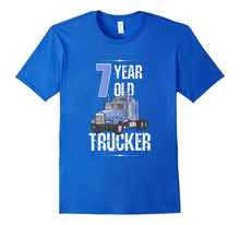 Birthday Shirt Boy 7 Year Old Kids Toddler Trucker T-Shirt