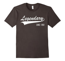 25th Birthday Gift Shirt Legendary Since 1992 25 Year Old