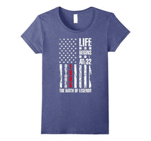32nd Birthday Gift 32 Yrs Old American Flag Born 1985 TShirt