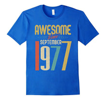Awesome Since September 1977 T-Shirt Funny 40th Birthday Tee