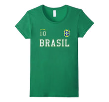 2 SIDED Brazil Soccer Tshirt With Number 10 Sports Apparel