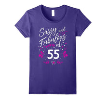 55th Birthday Gift T-Shirt Sassy & Fabulous 55 Year Old Tee
