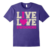 Live Love Swimming. Swimmer Team Tee Shirt