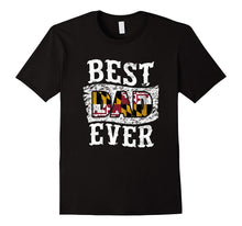 Mens Best Dad Ever Father's Day T-Shirt Maryland Flag